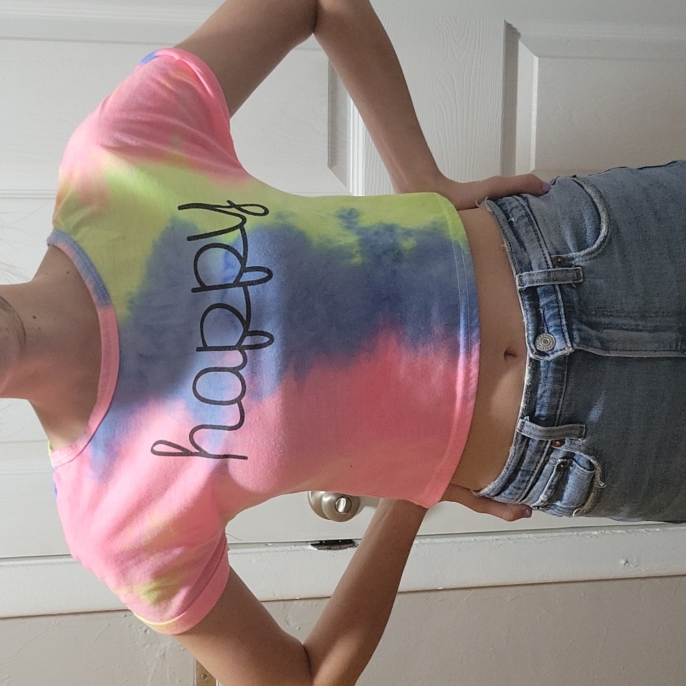 Happy Tie Dye crop top